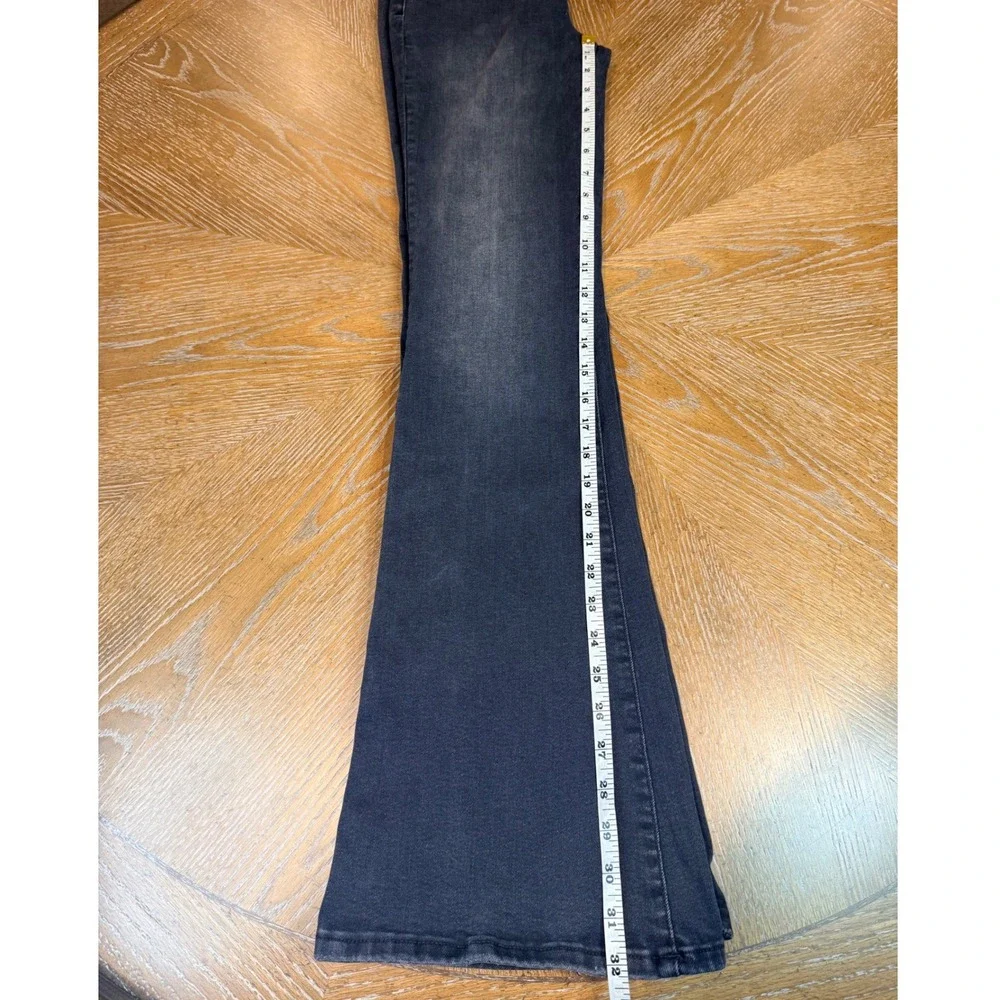 Good American Pull On Flare Jeans‎ Washed Black Size Small